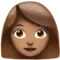 Woman: Medium Skin Tone emoji on Apple iOS 10.0
