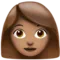 Woman: Medium Skin Tone emoji on iPhone
