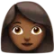Γυναίκα: Μέτριος-Σκούρος Τόνος Δέρματος emoji στο iPhone (iOS 17.4)