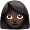 Γυναίκα: Σκούρος τόνος δέρματος emoji στο iPhone (iOS 10.0)