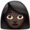 Woman: Dark Skin Tone emoji on iPhone (iOS 12.1)