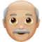 Old Man: Medium-Light Skin Tone emoji on iPhone