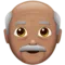 Old Man: Medium Skin Tone emoji on Apple iOS 14.5