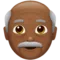 Starý muž: Středně tmavý odstín pleti emoji na Apple iOS 10.0