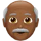 Uomo anziano: carnagione medio-scura emoji su Apple iOS 17.4