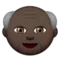 Old Man: Dark Skin Tone emoji on Apple iOS 9.1