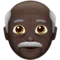 Starý muž: Tmavý odstín pleti emoji na Apple iOS 10.0
