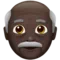 Old Man: Dark Skin Tone emoji on Apple iOS 14.2