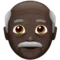 Old Man: Dark Skin Tone emoji on iPhone