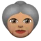 Gammal kvinna: Mellan hudton emoji på iPhone (iOS 9.1)