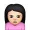 皱眉的人：浅肤色 iPhone 上的表情符号 (iOS 8.3)