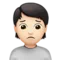 Person Frowning: Light Skin Tone emoji on iPhone