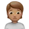 Person Frowning: Medium Skin Tone emoji on iPhone