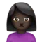 Person Frowning: Dark Skin Tone emoji on Apple iOS 11.1