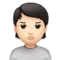 Person Pouting: Light Skin Tone emoji on Apple iOS 14.2
