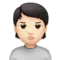 Persona che fa il broncio: carnagione chiara emoji su Apple iOS 17.4