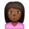 orang mencebik: ton kulit sederhana gelap emoji di Apple iOS 8.3