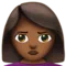 Osoba z nadąsaniem: średnio-ciemny odcień skóry emoji na Apple iOS 10.0