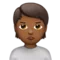 Persona fent morros: to de pell mitjà-fosc emoji a Apple iOS 15.4