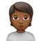 Person Pouting: Medium-Dark Skin Tone emoji on iPhone