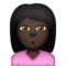 Person Pouting: Dark Skin Tone emoji on Apple iOS 9.3