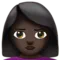 Person Pouting: Dark Skin Tone emoji on Apple iOS 10.0