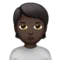 Person Pouting: Dark Skin Tone emoji on iPhone