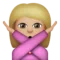 Person Gesturing No: Medium-Light Skin Tone emoji on Apple iOS 9.0