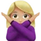 Person Gesturing No: Medium-Light Skin Tone emoji on Apple iOS 11.1