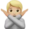 Person Gesturing No: Medium-Light Skin Tone emoji on Apple iOS 14.6
