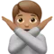 Person Gesturing No: Medium Skin Tone emoji on Apple iOS 13.3