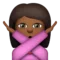 Person som gestikulerar nr: Mellanmörk hudton emoji på iPhone (iOS 9.1)