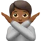 Person Gesturing No: Medium-Dark Skin Tone emoji on iPhone
