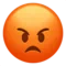 Enraged Face emoji on Apple iOS 17.4