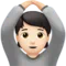 Person Gesturing OK: Light Skin Tone emoji on Apple iOS 17.4