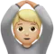 做出手势的人：中等偏浅肤色 iPhone 上的表情符号 (iOS 16.4)