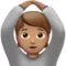Persona che fa un gesto OK: carnagione media emoji su Apple iOS 13.3
