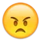Vredt ansigt emoji på Apple iOS 9.0