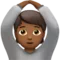 Orang yang memberi isyarat OK: Warna Kulit Sedang-Gelap emoji di iPhone (iOS 14.5)