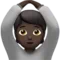 Person Gesturing OK: Dark Skin Tone emoji on iPhone