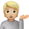 Person Tipping Hand: Medium-Light Skin Tone emoji on Apple iOS 13.2