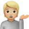 Person Tipping Hand: Medium-Light Skin Tone emoji on iPhone