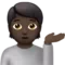 Orang yang Mengulurkan Tangan: Warna Kulit Gelap emoji di iPhone (iOS 14.5)