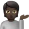 Person Tipping Hand: Dark Skin Tone emoji on iPhone
