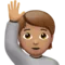 Orang yang Mengangkat Tangan: Warna Kulit Sedang emoji di iPhone (iOS 14.5)