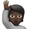 Person Raising Hand: Dark Skin Tone emoji on iPhone