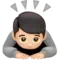 鞠躬的人：浅肤色 iPhone 上的表情符号 (iOS 14.2)