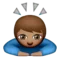 Person Bowing: Medium Skin Tone emoji on Apple iOS 9.0