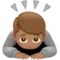 Person Bowing: Medium Skin Tone emoji on Apple iOS 17.4