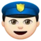 警官：浅肤色 iPhone 上的表情符号 (iOS 8.3)